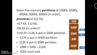 Operating system 5th tutorial First fit Algorithmmemory allocation by Mandakini Ganeshwade