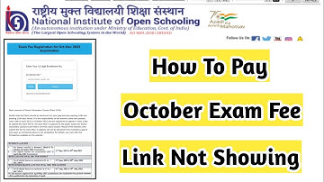 Nios October 2023 Exam Fees  | Task Is Helping (NIOS) #nios #taskishelping #result #exam #ode