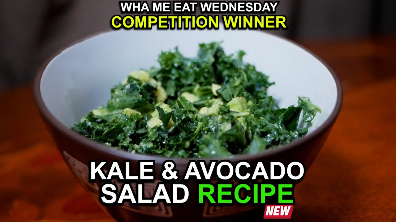 ⁣Macka B's Wha Me Eat Wednesdays 'Kale & Avocado Salad' Competition Winner Recipe