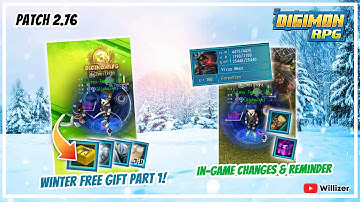 Digimon RPG - Free Winter Gifts, In-game changes, and Patch 2.76!
