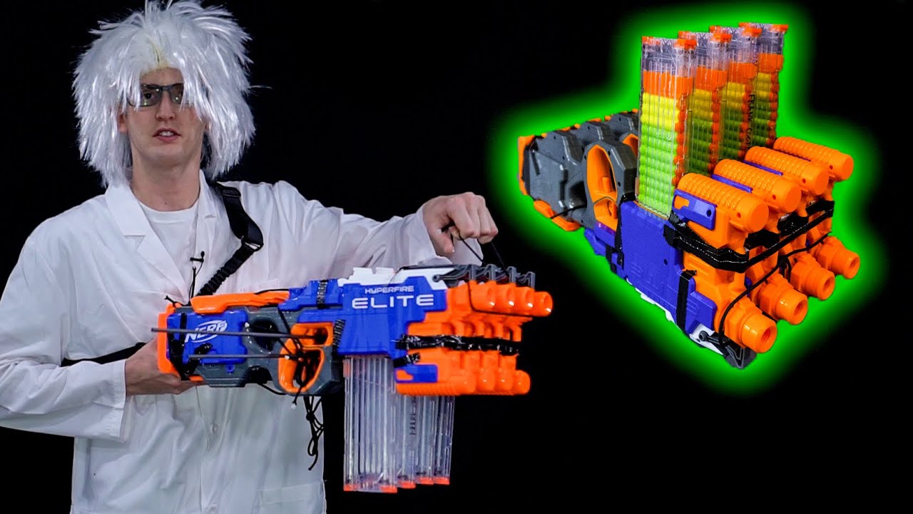 QUADRUPLE NERF HYPERFIRE | THE ULTIMATE MACHINE GUN! - YouTube