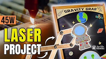 Laser-Cut MECHANICAL Space Game (This Build is Wild) 