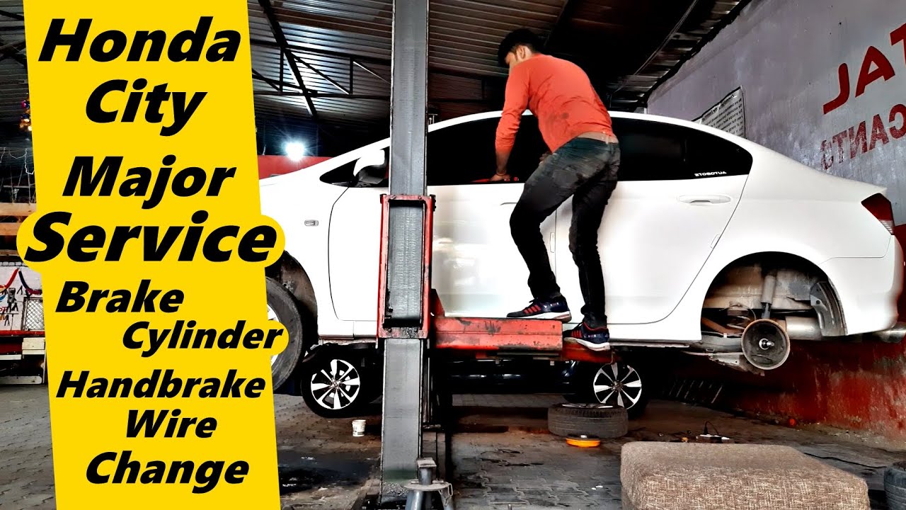 Honda City Major Service Brake Cylinder Handbrake Wire Change Part2
