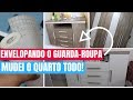 Envelopamento de móveis quarto completo transformado gastando pouco🤑Faça você mesmo!