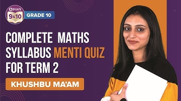 CBSE Class 10 Maths Term-2 Complete Syllabus - Menti Quiz Part 1 | Class 10 Board Exams