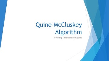 Quine-McCluskey Algorithm: Forming 4-Minterm Implicants
