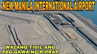 Walang tigil ang paggawa ng riprap Bulacan Airport NEW MANILA INTERNATIONAL AIRPORT UPDATE