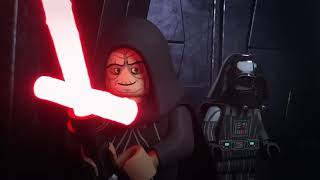 Lego Star Wars Holiday Sepcial Film Palpatine start to train Kylo Ren