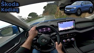 2024 Škoda Kodiaq 2.0 TDI 142 kW 4x4 (new generation) | rain POV test drive on twisty coast roads