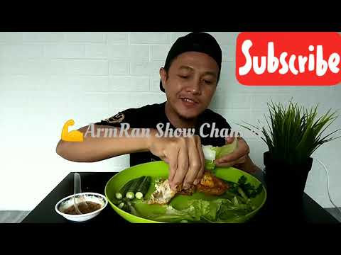 Mukbang sihat dgn sayur hijau mentah #mukbangarmranstyle #mukbangsihat