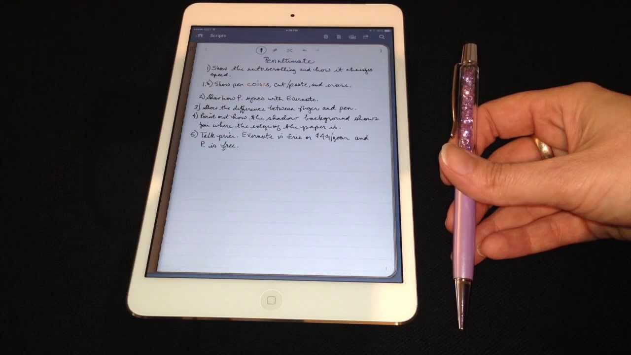 Penultimate from Evernote - Pen Based Notes for your iPad - YouTube