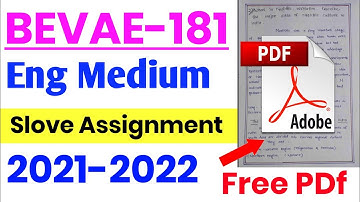 BEVAE 181 (ENGLISH) ENVIRONMENTAL STUDIES  IGNOU SOLVED ASSIGNMENT 2021-2022 || IGNOU ASSIGNMENT