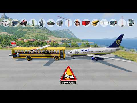 Can Any Vehicle Stop a Boeing 737 from Taking Off? ✈️💥 | BeamNG.drive
