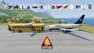Can Any Vehicle Stop a Boeing 737 from Taking Off? ✈️💥 | BeamNG.drive