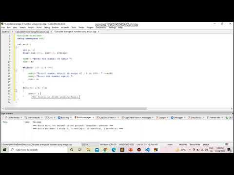 Calculate Average Of Number Using Arrays in C++ || How To Calculate Average In Cpp |  Average In C++