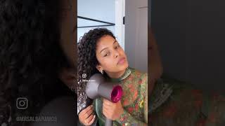 Less Shrinkage✔️ Diffusing to stretch curls with more length — Curly Routine #Short