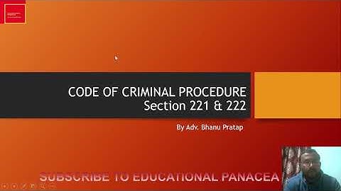 Part 64 | SECTION 221 & 222| Charges | Code of criminal procedure
