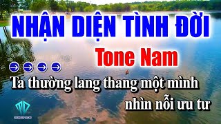 Karaoke Nhận Diện Tình Đời Tone Nam Nhạc Sống Rumba Mới Nhất