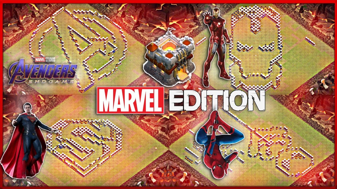 TH11 FUNNY BASES MARVEL EDITION | COC | KING WARRIORS