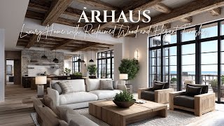 Arhaus Rustic Vintage Luxury Home with Reclaimed Wood and Elegant Finishes