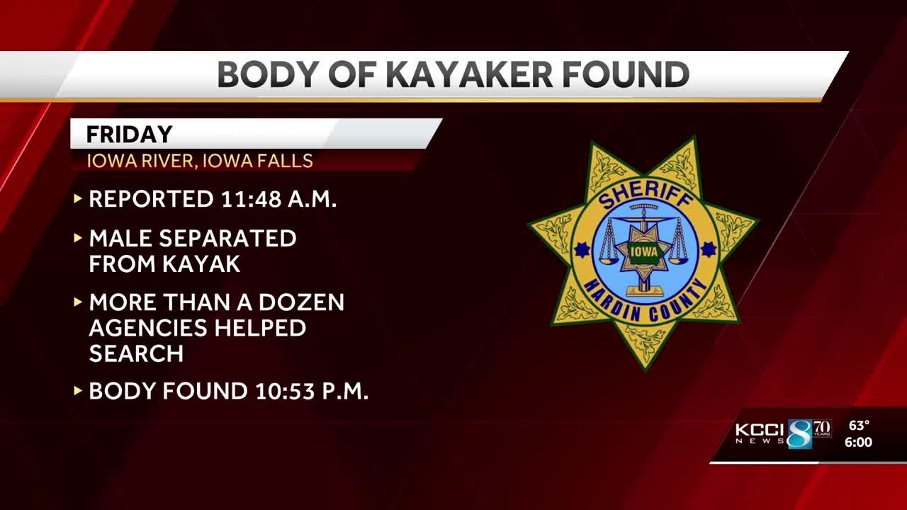 Body of missing kayaker recovered from Iowa River - YouTube
