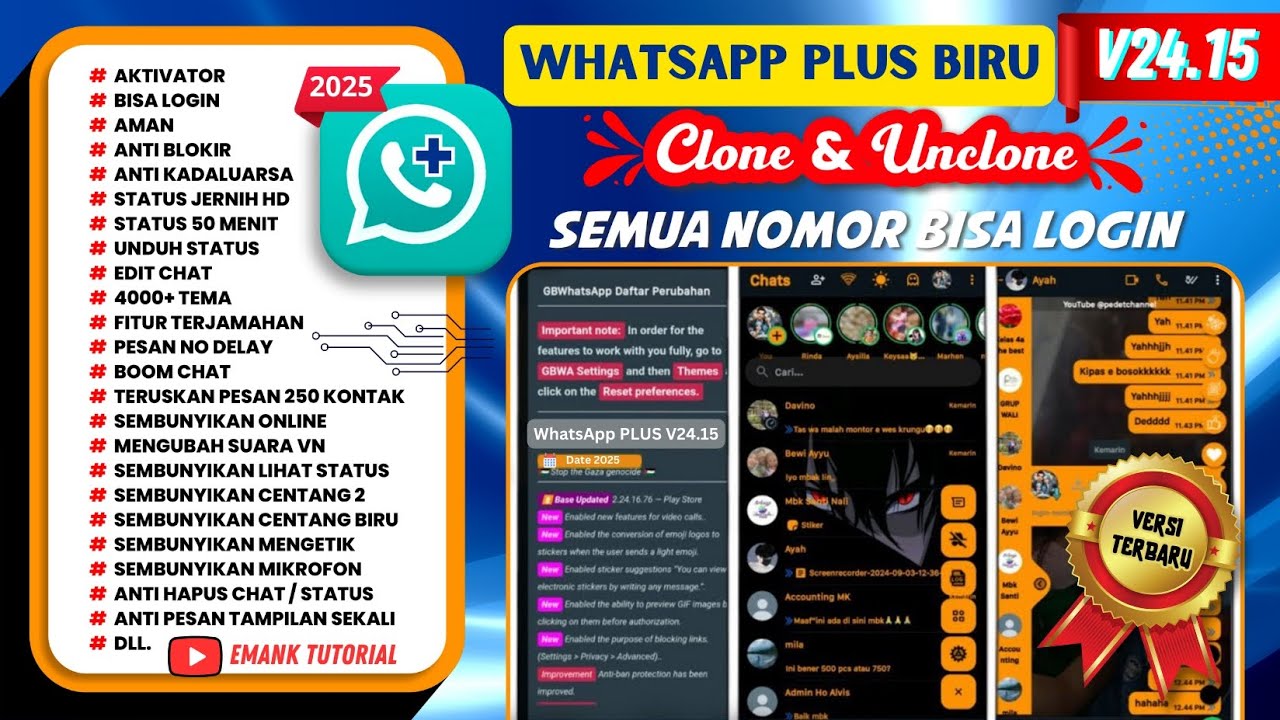 update whatsapp plus 24.15 versi terbaru bulan ini 2025 | wa plus | whatsapp mod versi terbaru 2025