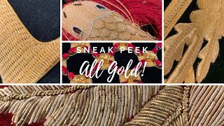 Sneak Peek: Goldwork Samples in all their Glory- Techniques Described