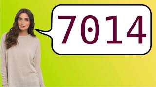 How To Say 7014 In French?