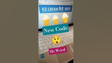 Ice Cream 🍦 Shortcut Trick Ms Word #shorts #viral #computer #tips #tricks #msword #viralvideo