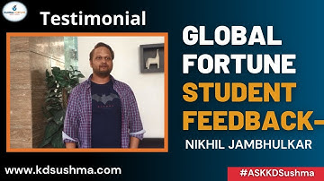 Global Fortune Student: Feedback of Mr. Nikhil Jambhulkar  [Export Import Training by kdsushma ]