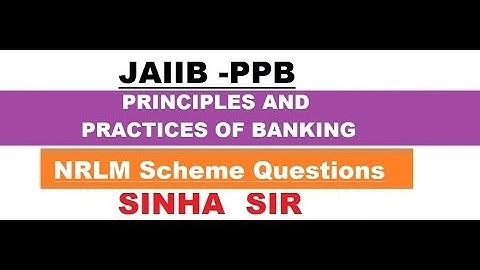 JAIIB Principles And Practices Of Banking || NRLM Scheme Questions