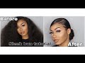 HOW TO :Sleek Side Part Bun  + Baby Hair Tutorial | Quick & Easy | Long Hair Friendly