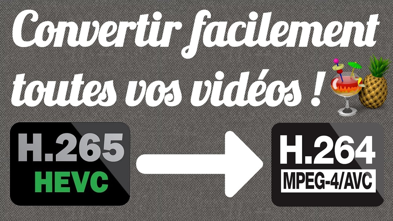 CONVERTIR DES VIDEOS H265 EN H264 Tutoriel sur HandBrake