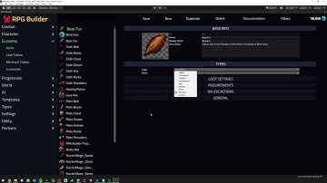 Types in Unity RPG Builder