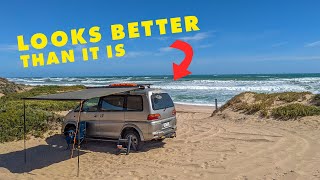 Van Camping On The Beach [Mitsubishi Delica 4x4 Campervan]