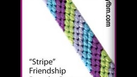 Friendship Bracelet Tutorial Stripe Pattern-Knot It App