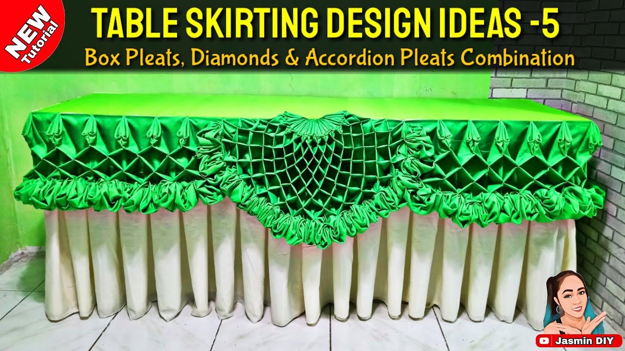 Fan or Spider Web Design Accordion Pleats Table Skirting Ideas for any   TikTok