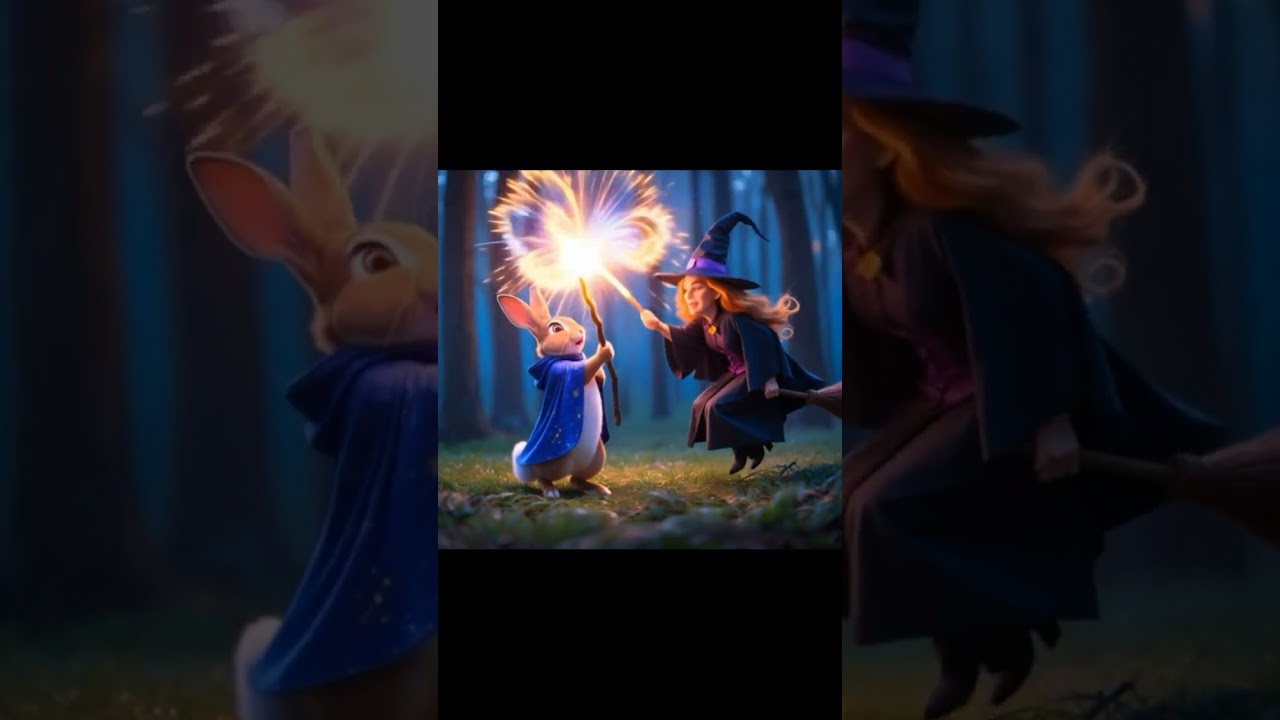 a little bunny 🐰 fighting with a bad which 