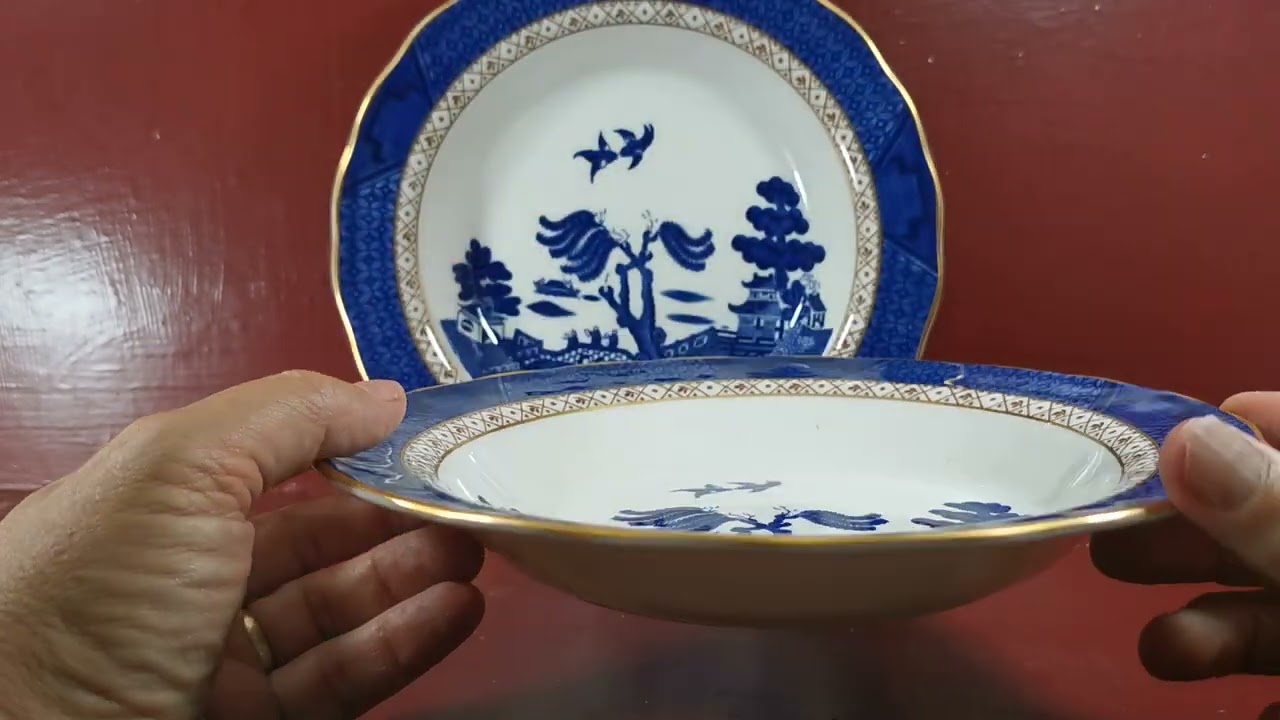 Royal Doulton Booths Real Old Willow Blue and White China 8.75