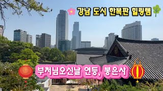 ✨서울 도심 속 힐링 - 부처님 오신날 🪷#봉은사  #부처님 #korea #temple #buddha #연등