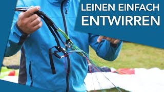 Gleitschirm Leinen EINFACH entwirren - Gleitschirmfliegen lernen | Flugschule Hirondelle, Weinheim