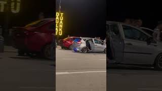 Guy in the Backseat imitates Turbo Boost Sound Using a Plastic Bottle as Driver Speeds