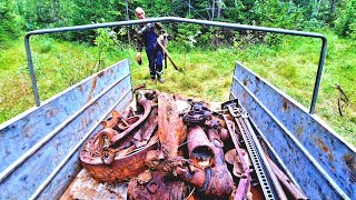 Целый день поисков и тракторный стан богатый толстым и тяжелым металлом найден!!!