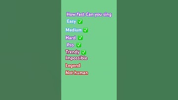 How fast can you sing