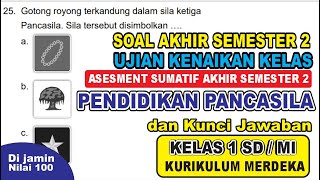 Soal Sumatif Akhir semester 2 Pendidikan pancasila kelas 1 SD/MI kurikulum Merdeka dan kunci jawaban