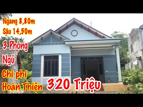 Video Thăm lại mẫu nhà cấp 4 hoàn thiện 320 triệu. Ngang... - youtube