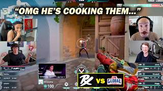 Something is ON FIRE! 21 Mins of Streamers React to CRAZY Moments from PRX vs GE | VCT Pacific
