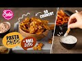 Pasta Chips / Döner, Honey Mustard, Cheese Oregano / Sallys Welt