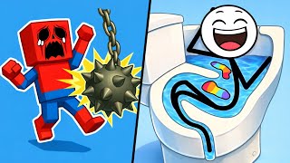 😂 We Beat 2×2 Player Gaming Spooky Ragdoll 🆚 Tricky Life - Gameplay Walkthrough | New Android Games. screenshot 3