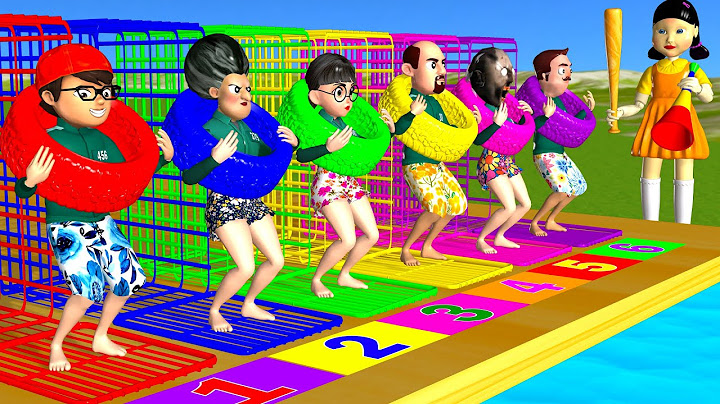 Scary Teacher 3D vs Squid Game Fast Running Tunnel Tire 100M Challenge Who Faster Cage Doors
